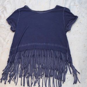 Western navy string shirt